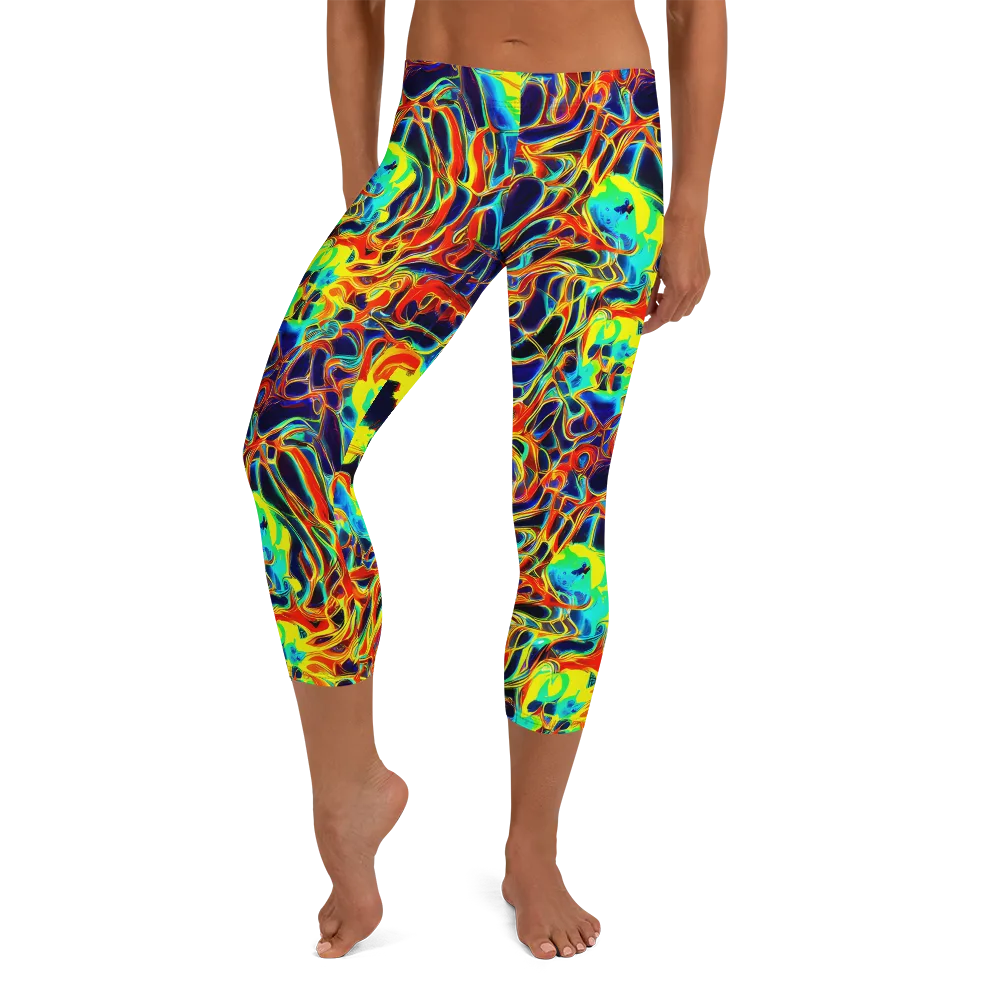 Hypercolor Vortex on Capri Leggings — Front