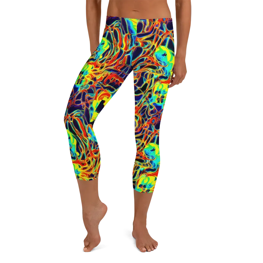 Hypercolor Vortex on Capri Leggings — Front