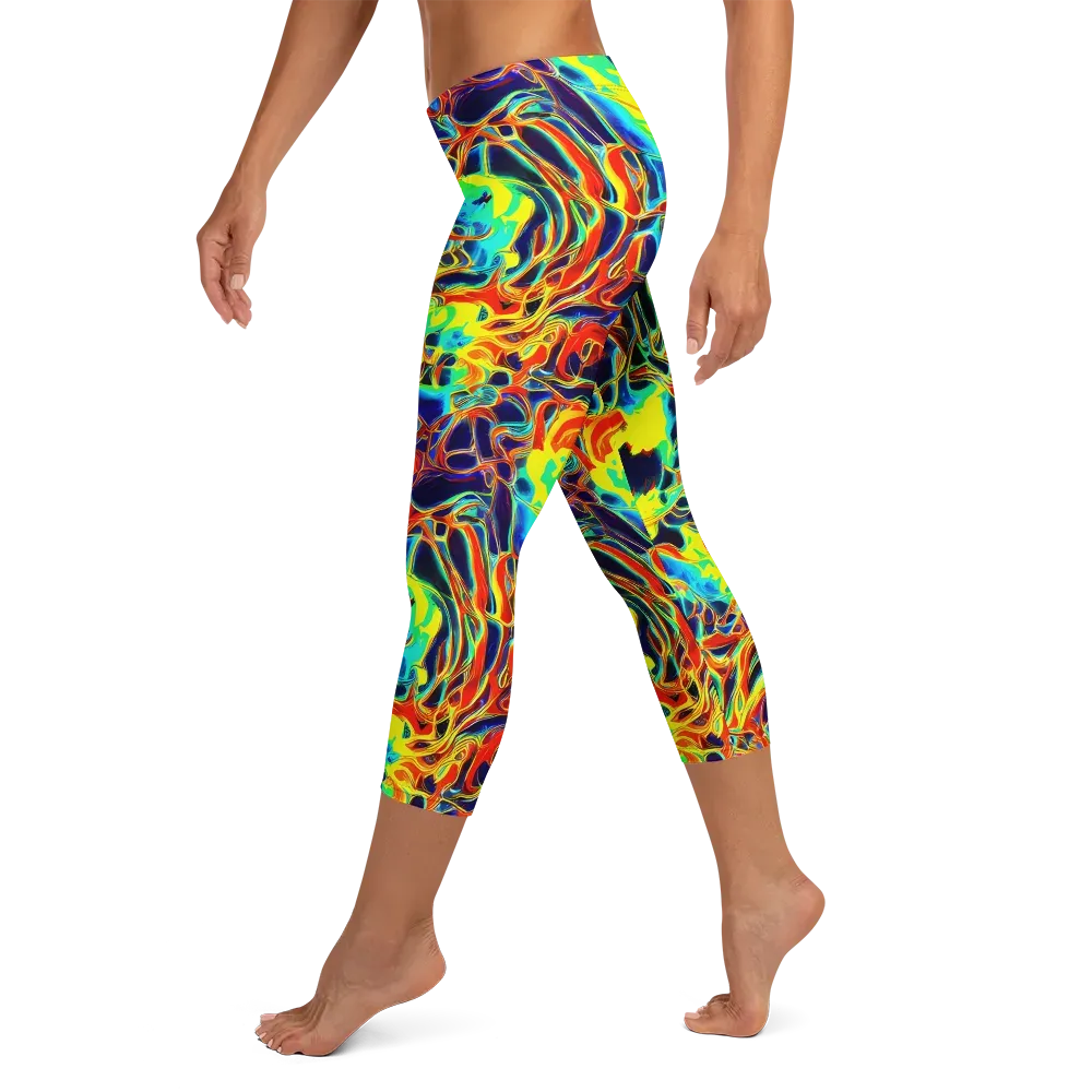 Hypercolor Vortex on Capri Leggings — Left