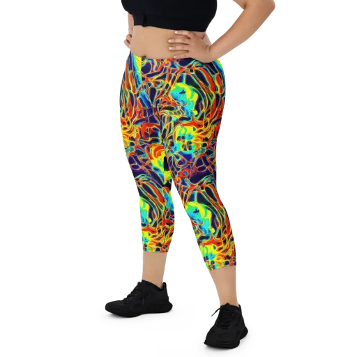 Hypercolor Vortex on a Capri Leggings
