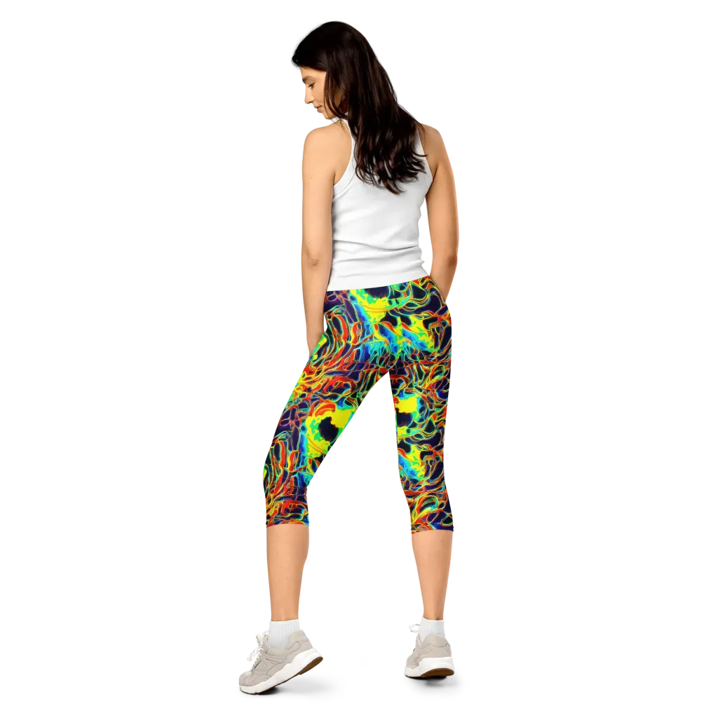 Hypercolor Vortex on Capri Leggings — Back