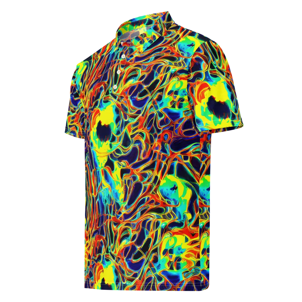 Hypercolor Vortex on Men's Slim Fit Polo Shirt — Left Front