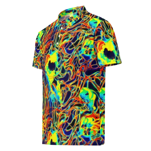 Hypercolor Vortex on a Men's Slim Fit Polo Shirt