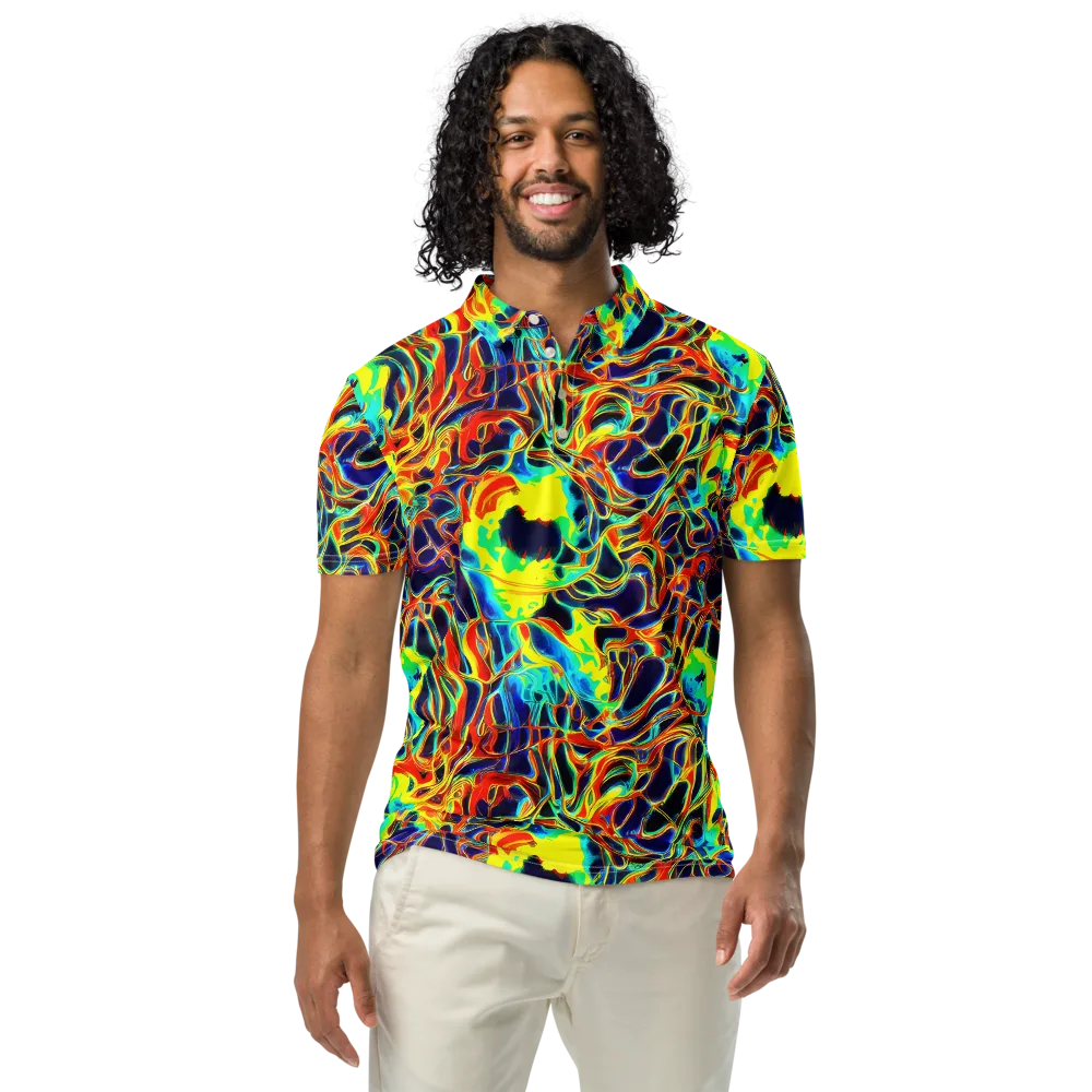Hypercolor Vortex on Men's Slim Fit Polo Shirt — Front