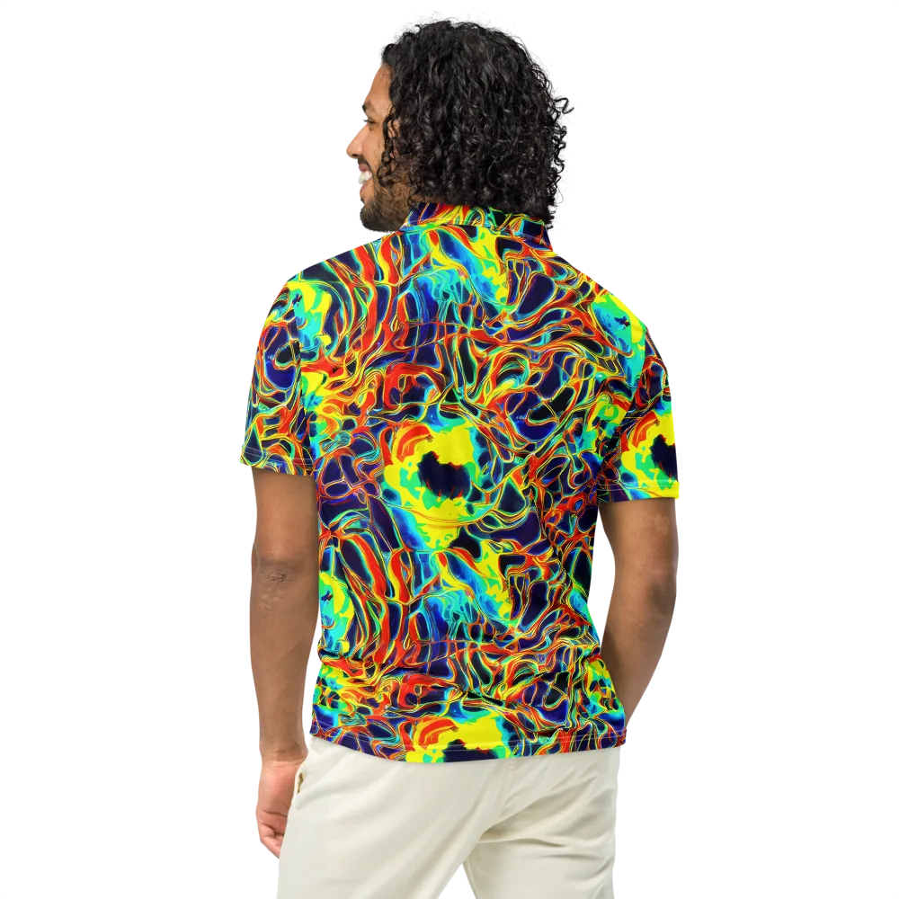 Hypercolor Vortex on Men's Slim Fit Polo Shirt — Back
