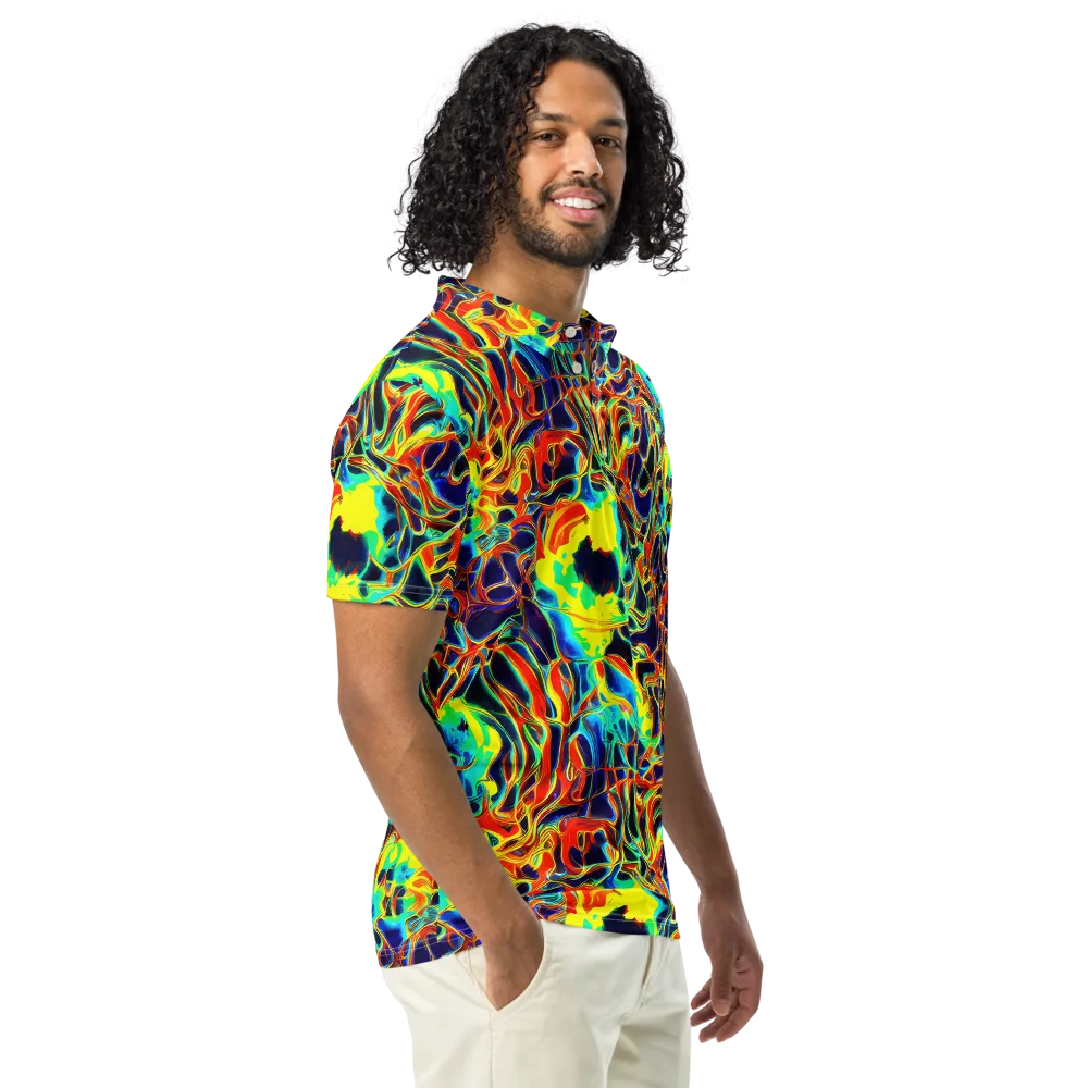 Hypercolor Vortex on Men's Slim Fit Polo Shirt — Right Front