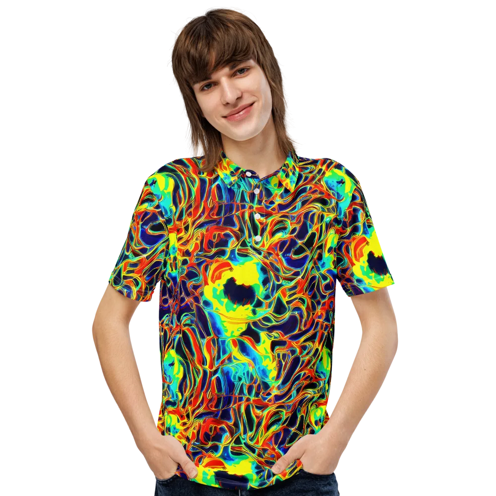 Hypercolor Vortex on Men's Slim Fit Polo Shirt — Front
