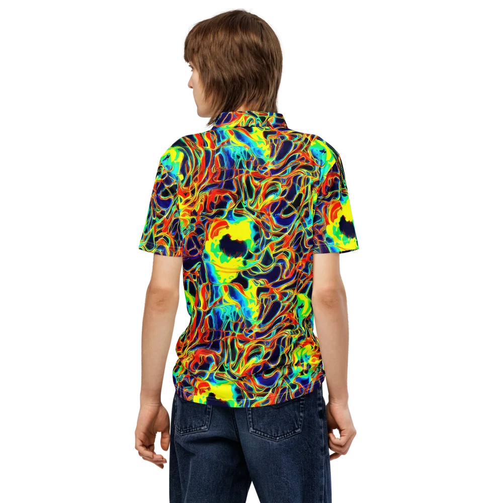 Hypercolor Vortex on Men's Slim Fit Polo Shirt — Back