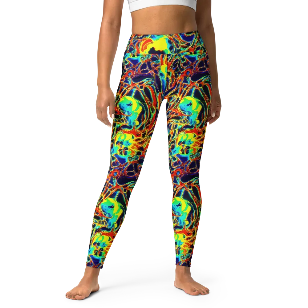 Hypercolor Vortex on Yoga Leggings — Front