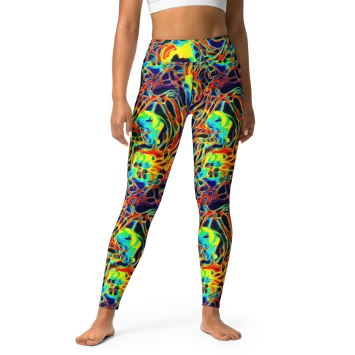 Hypercolor Vortex on a Yoga Leggings