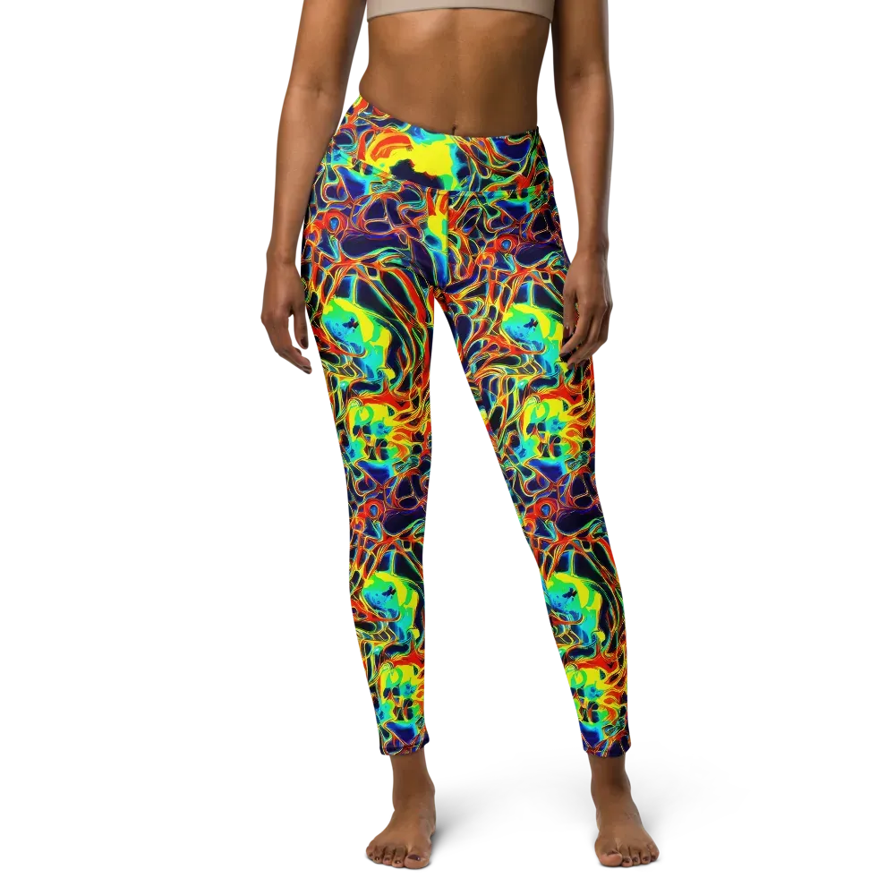 Hypercolor Vortex on Yoga Leggings — Front