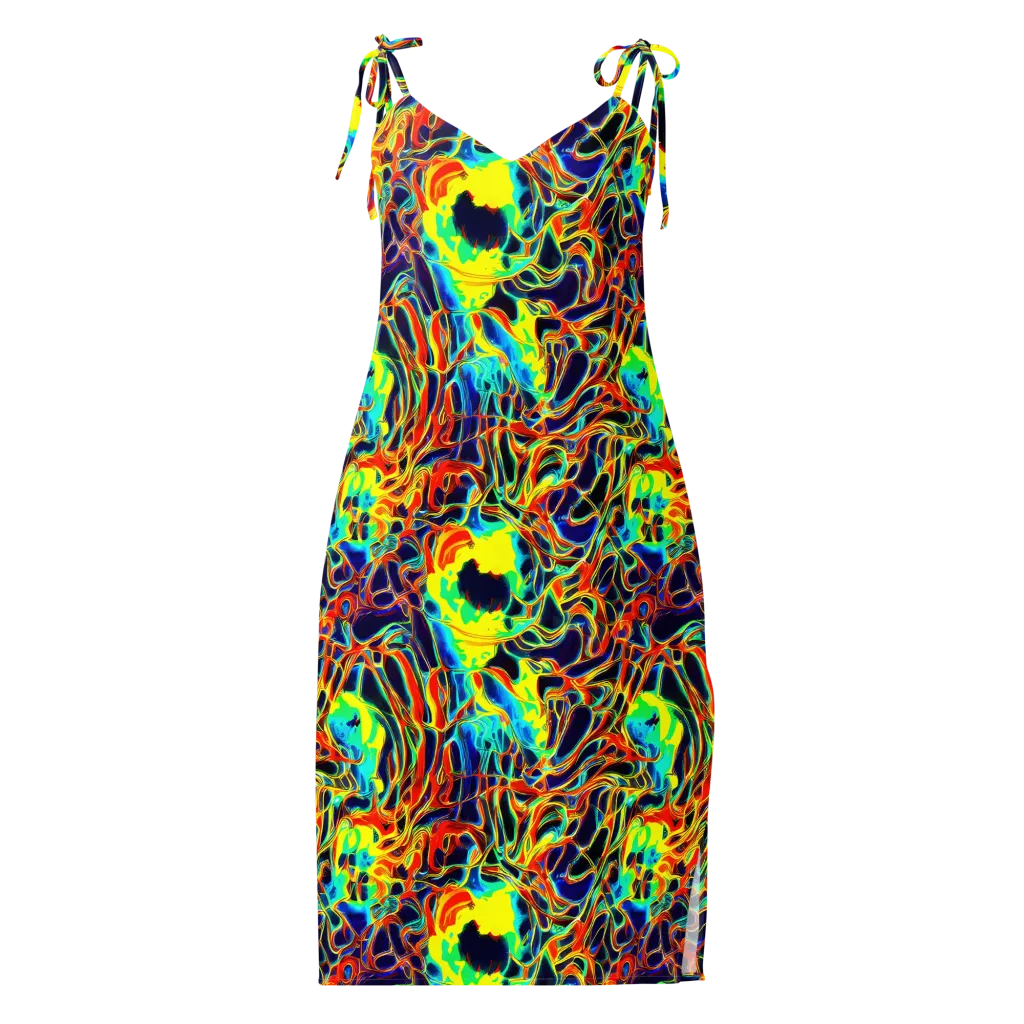 Hypercolor Vortex on Slip Dress — Front