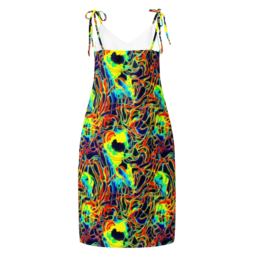 Hypercolor Vortex on Slip Dress — Back