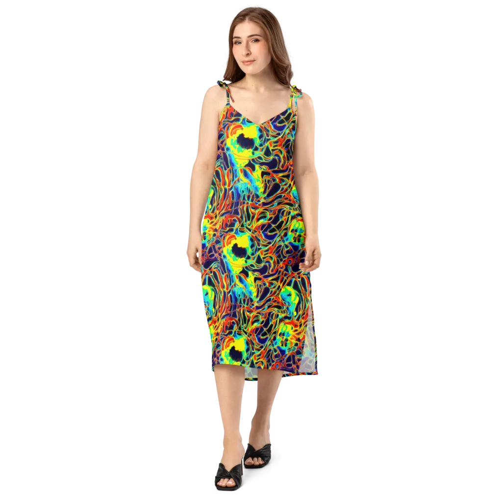 Hypercolor Vortex on Slip Dress — Front