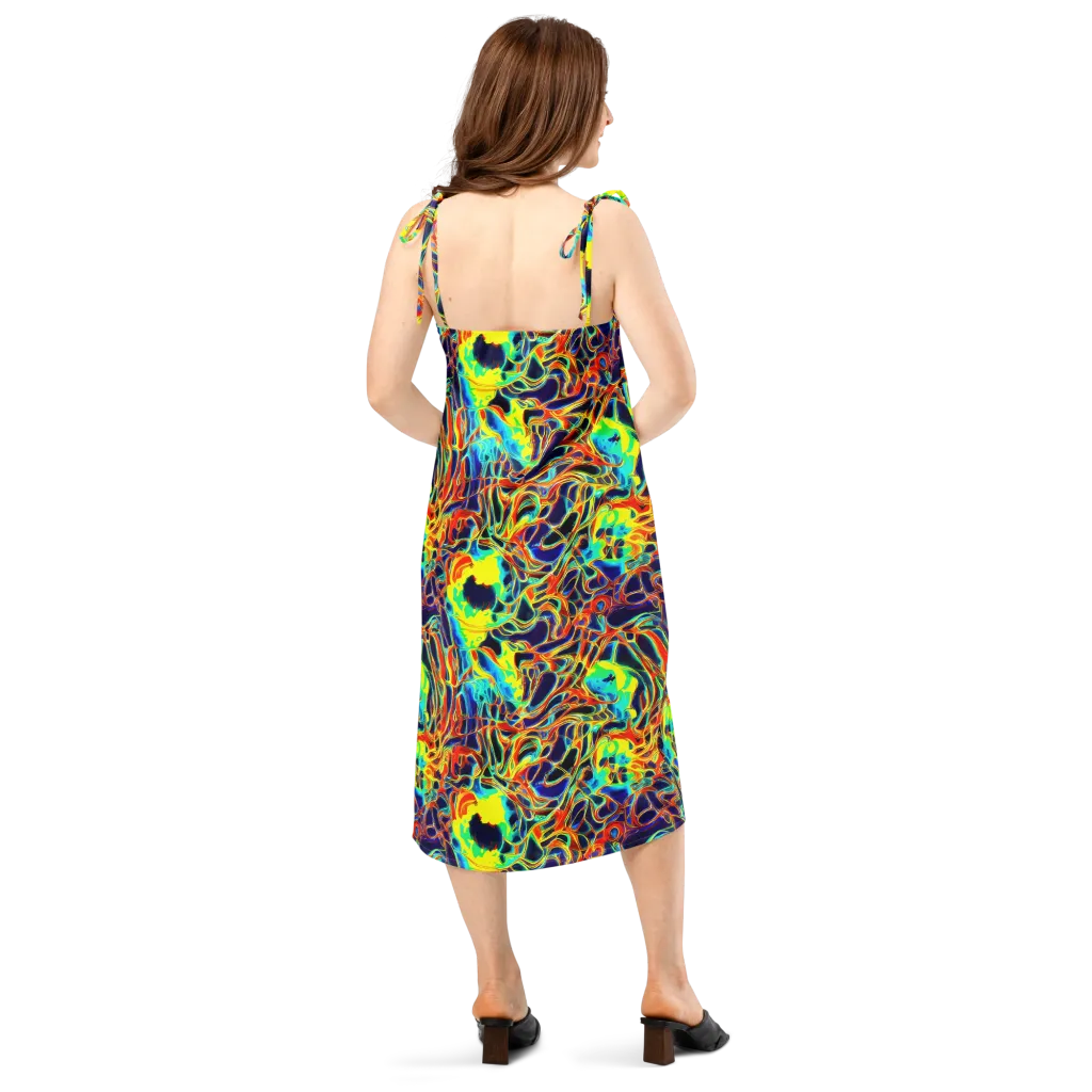 Hypercolor Vortex on Slip Dress — Back