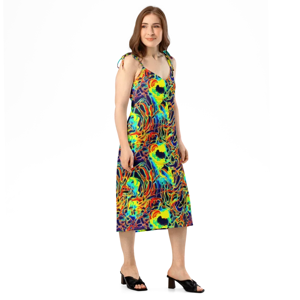Hypercolor Vortex on Slip Dress — Right Front