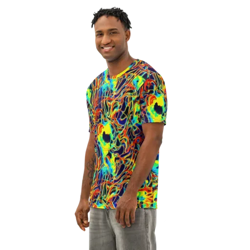Hypercolor Vortex on a Men's Cotton Crew Neck T-Shirt