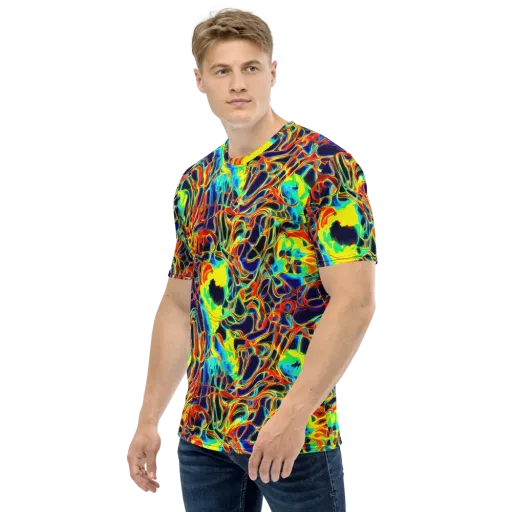 Hypercolor Vortex on a Men's Crew Neck T-Shirt