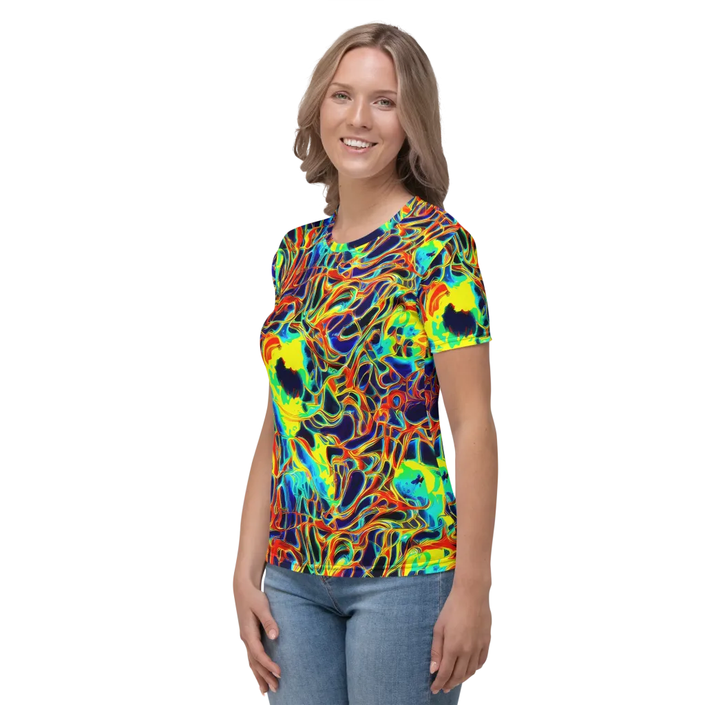 Hypercolor Vortex on Women's Crew Neck T-Shirt — Left