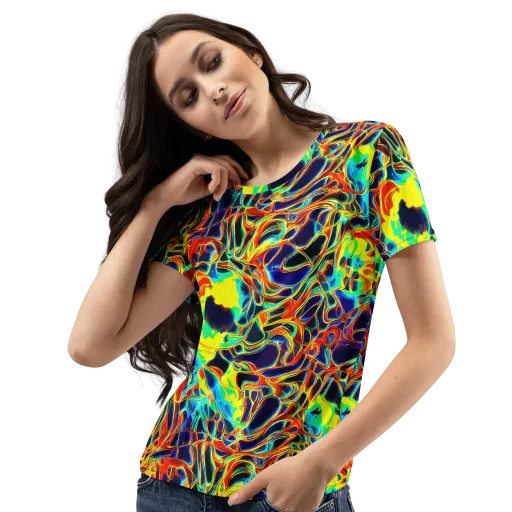 Hypercolor Vortex on a Women's Crew Neck T-Shirt