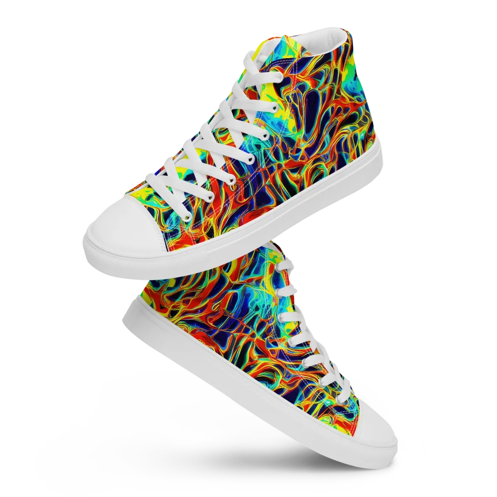 Hypercolor Vortex on Women's High Top Canvas Shoes — Front