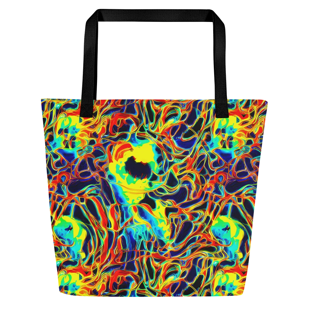 Hypercolor Vortex on Large Tote Bag W/ Pocket — Front