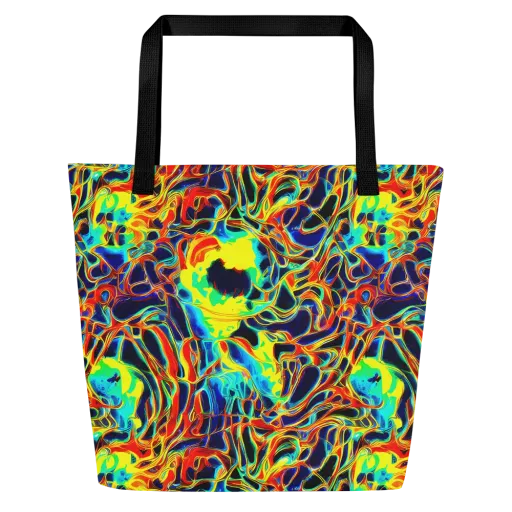 Hypercolor Vortex on a Large Tote Bag W/ Pocket