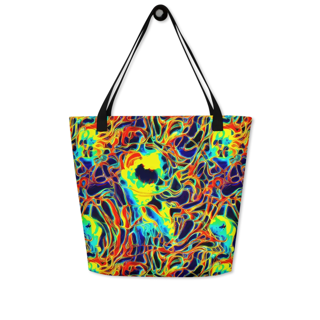 Hypercolor Vortex on Large Tote Bag W/ Pocket — Front