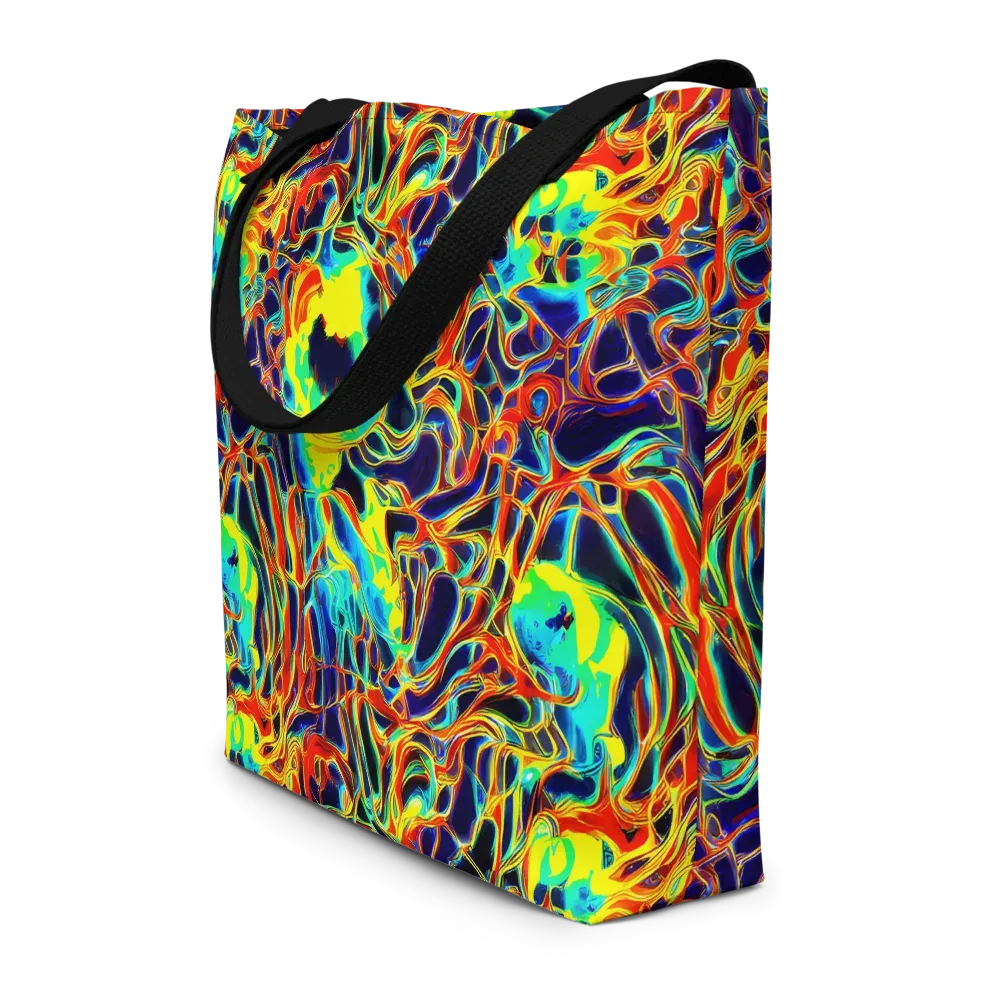 Hypercolor Vortex on Large Tote Bag W/ Pocket — Front