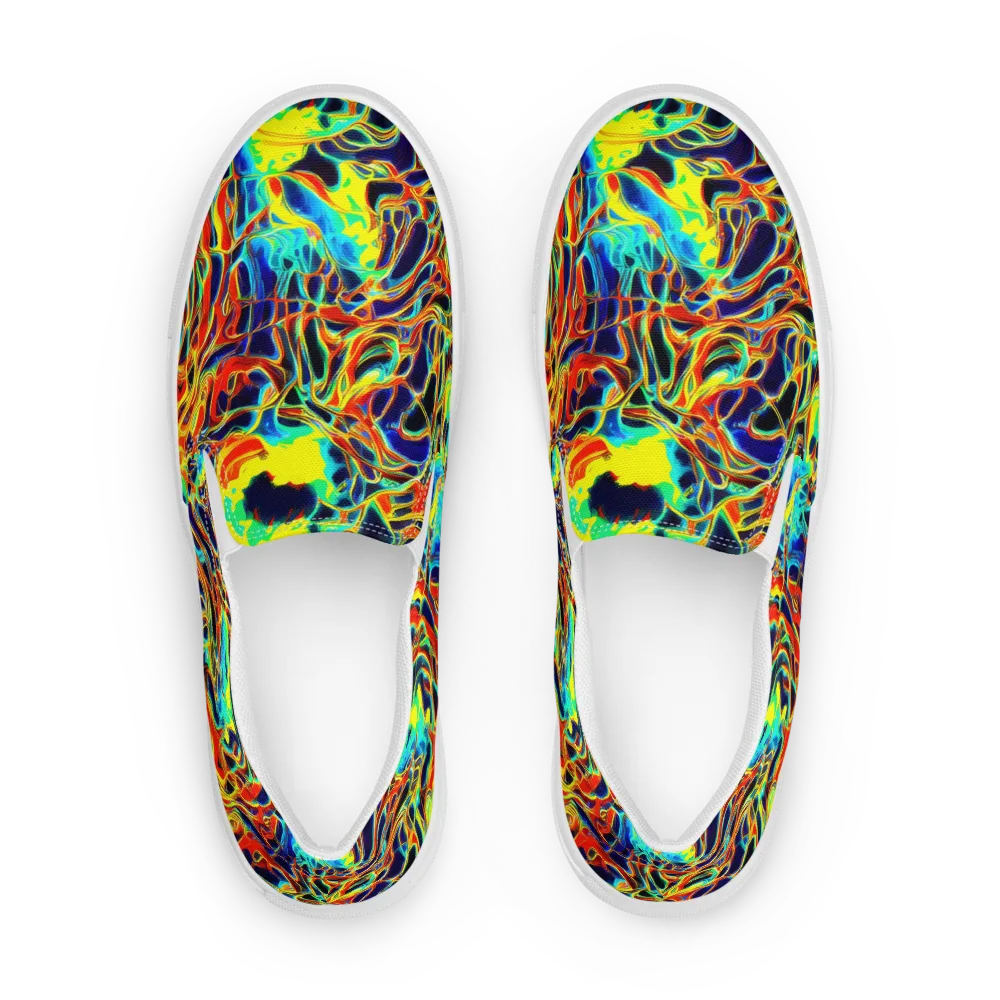 Hypercolor Vortex on Women's Slip-On Canvas Shoes — Front