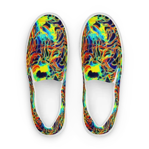 Hypercolor Vortex on a Women's Slip-On Canvas Shoes