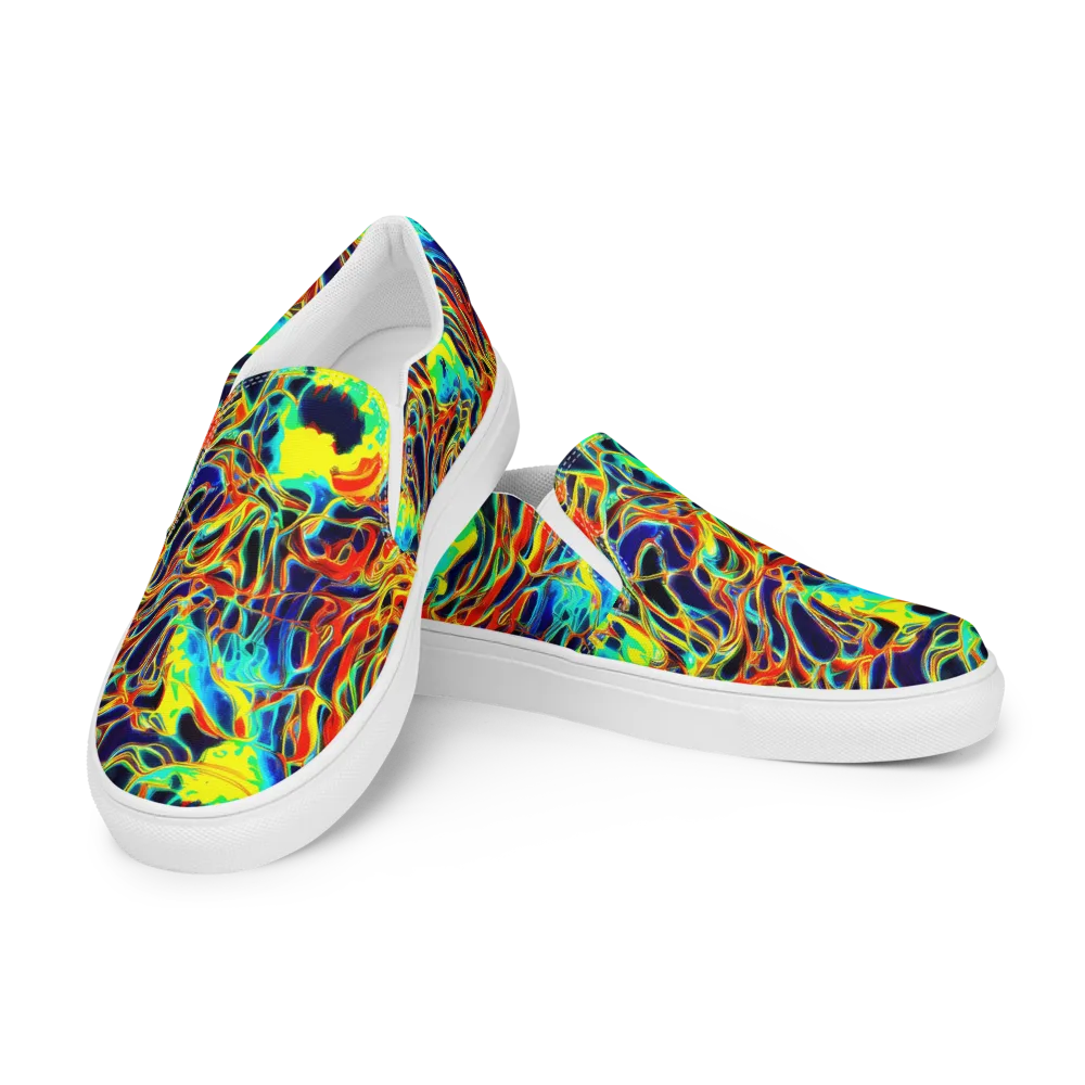 Hypercolor Vortex on Women's Slip-On Canvas Shoes — Left Front