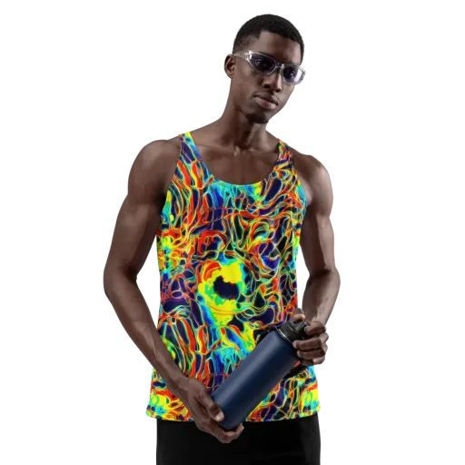 Hypercolor Vortex on a Men's Tank Top