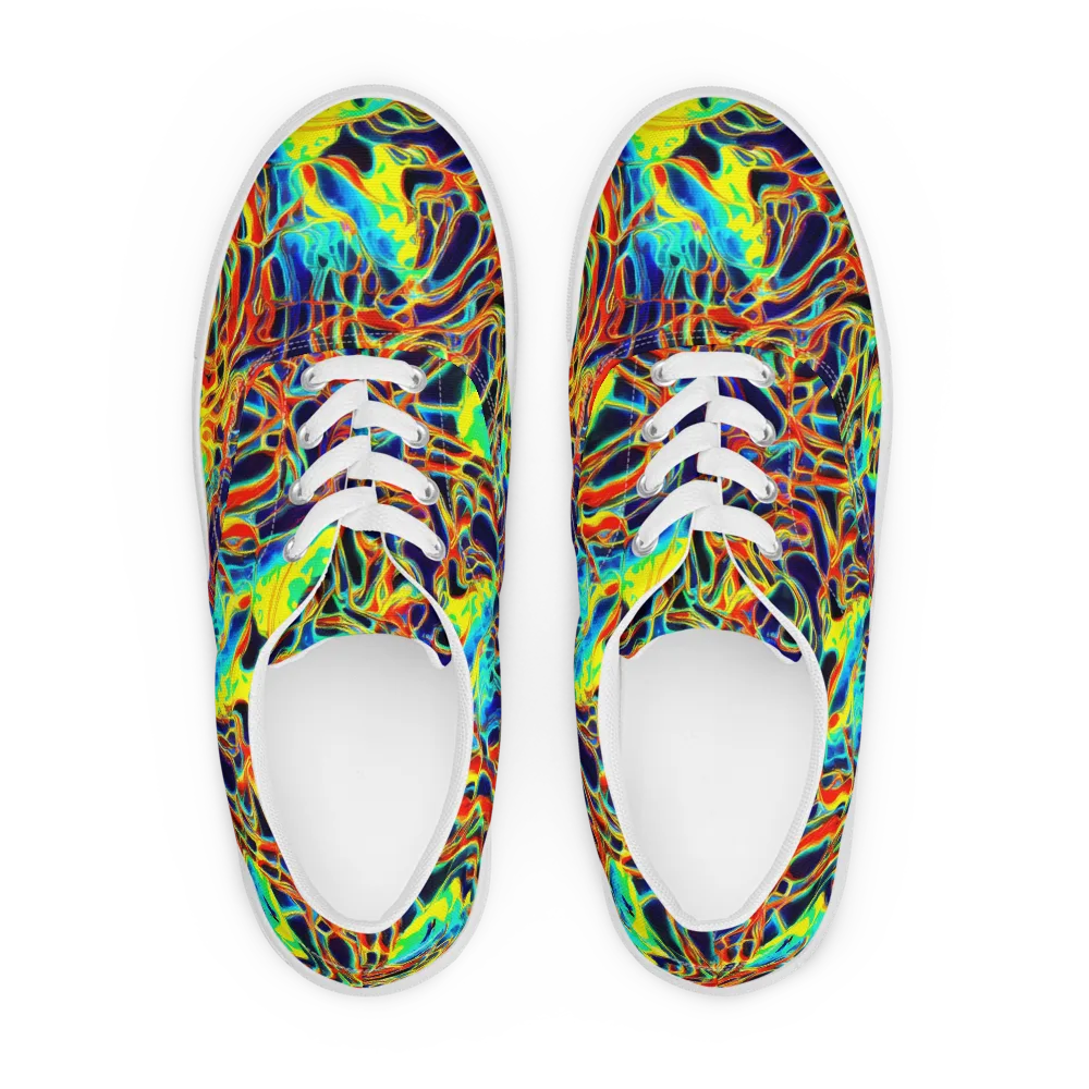 Hypercolor Vortex on Men's Lace-Up Canvas Shoes — Front