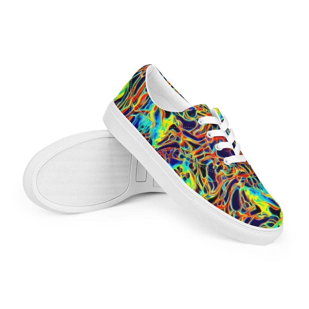 Hypercolor Vortex on Men's Lace-Up Canvas Shoes — Right Front