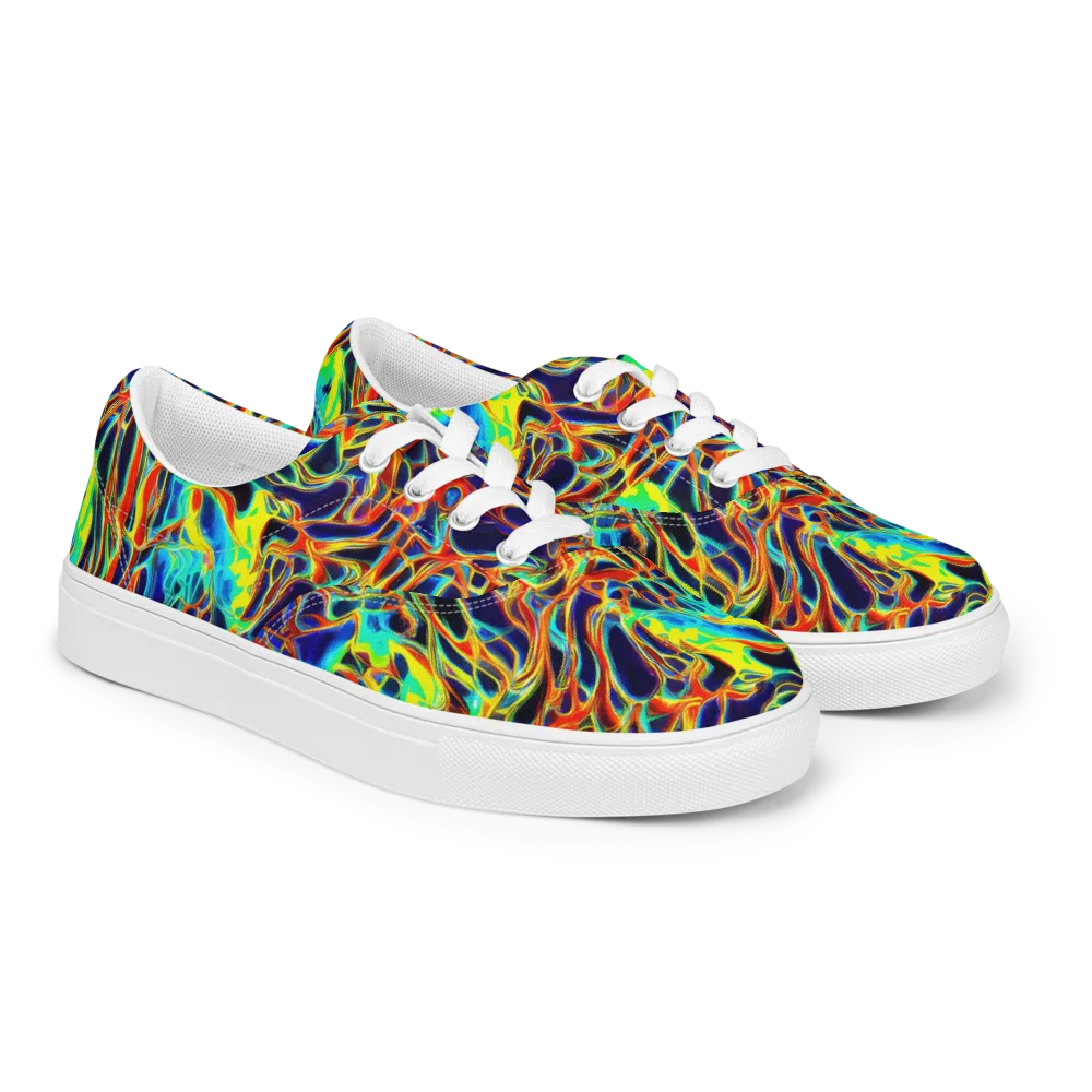 Hypercolor Vortex on Men's Lace-Up Canvas Shoes — Right Front