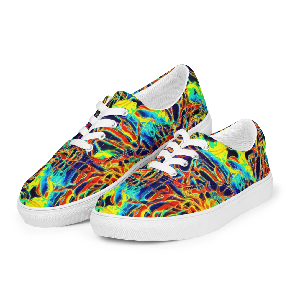 Hypercolor Vortex on Men's Lace-Up Canvas Shoes — Left Front