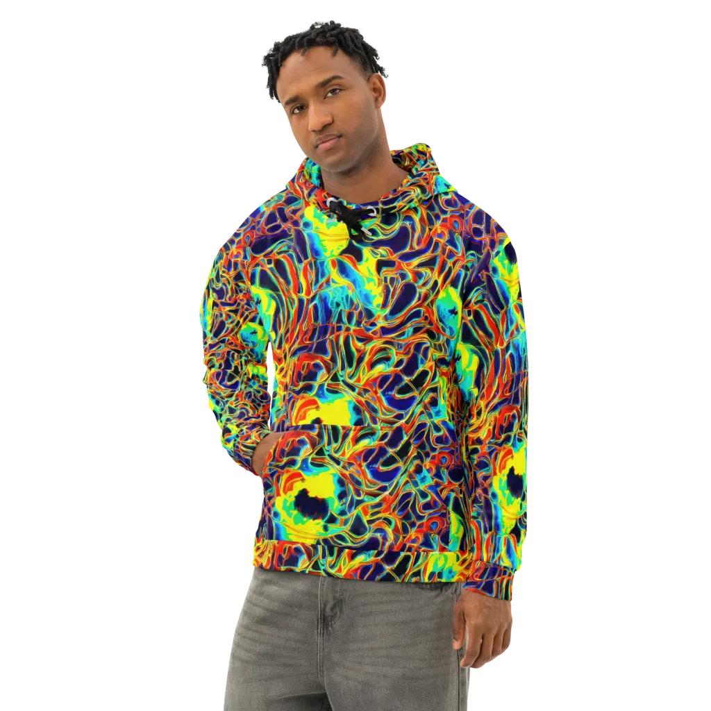 Hypercolor Vortex on Cotton Hoodie — Left Front