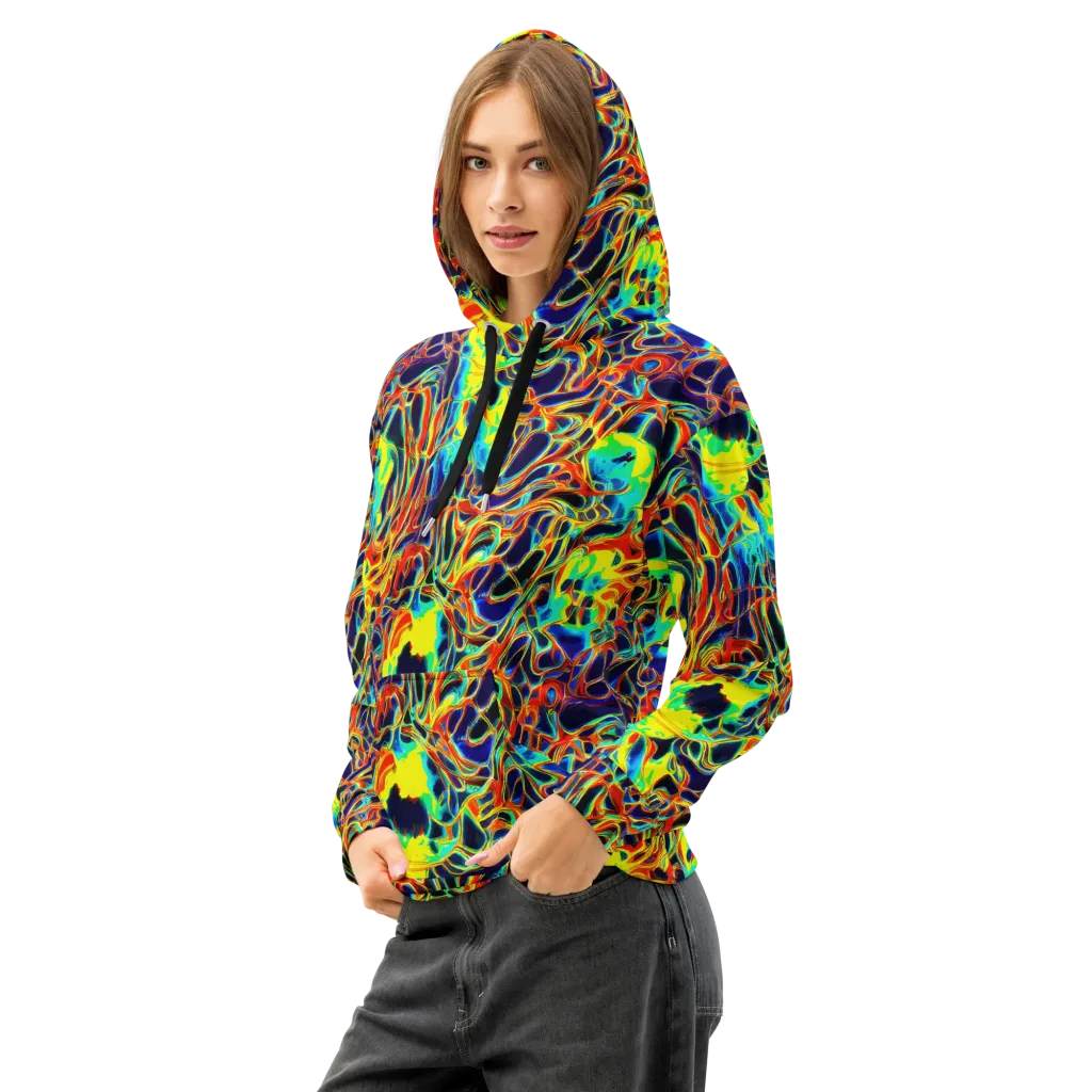 Hypercolor Vortex on Cotton Hoodie — Left Front