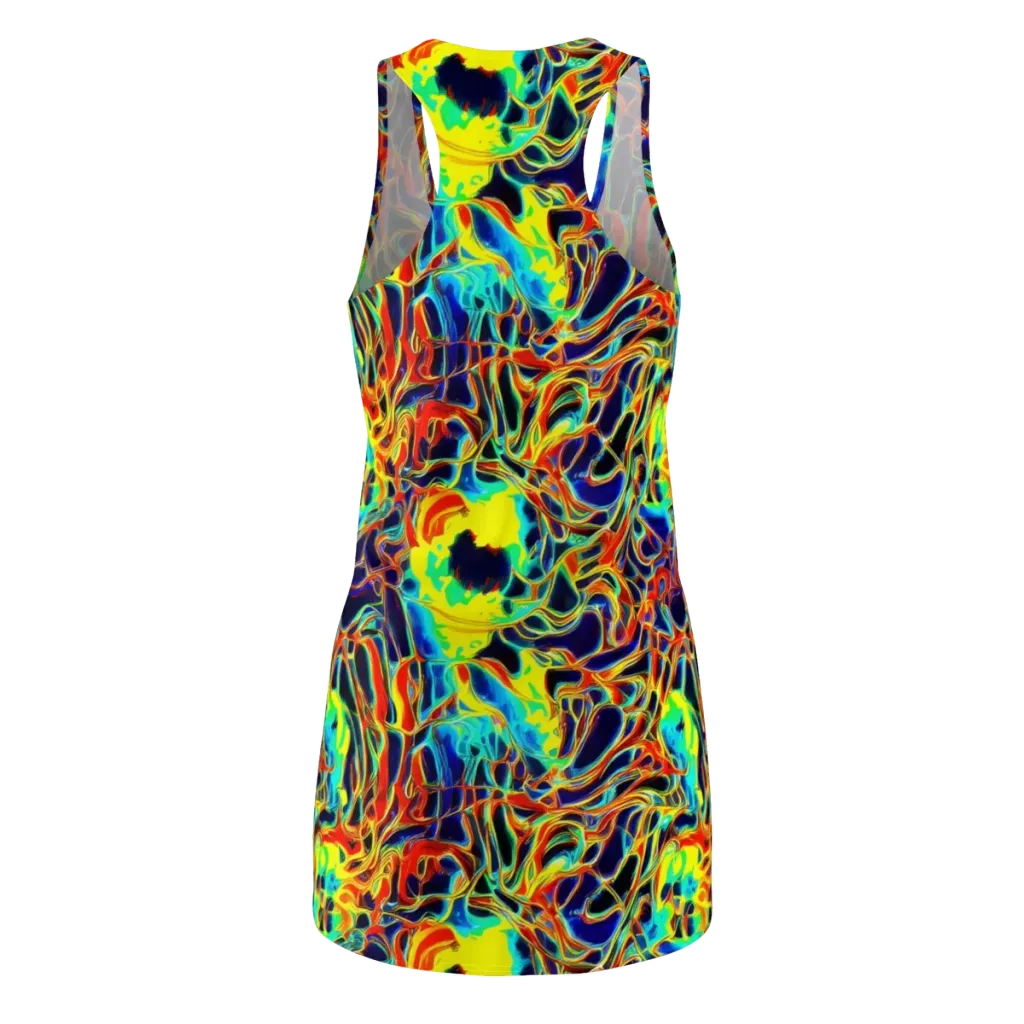 Hypercolor Vortex on Racerback Dress — Back