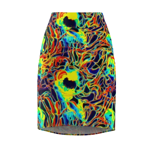 Hypercolor Vortex on a Pencil Skirt