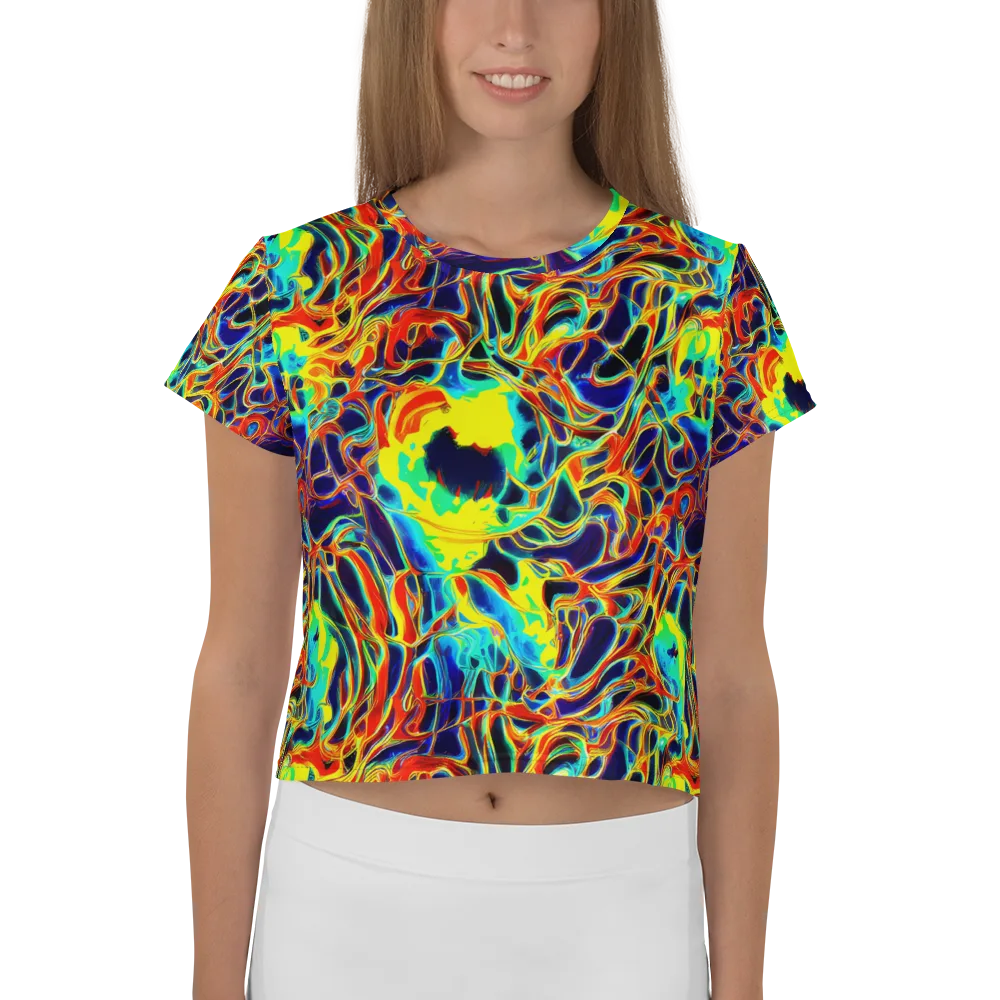 Hypercolor Vortex on Crop Tee — Front