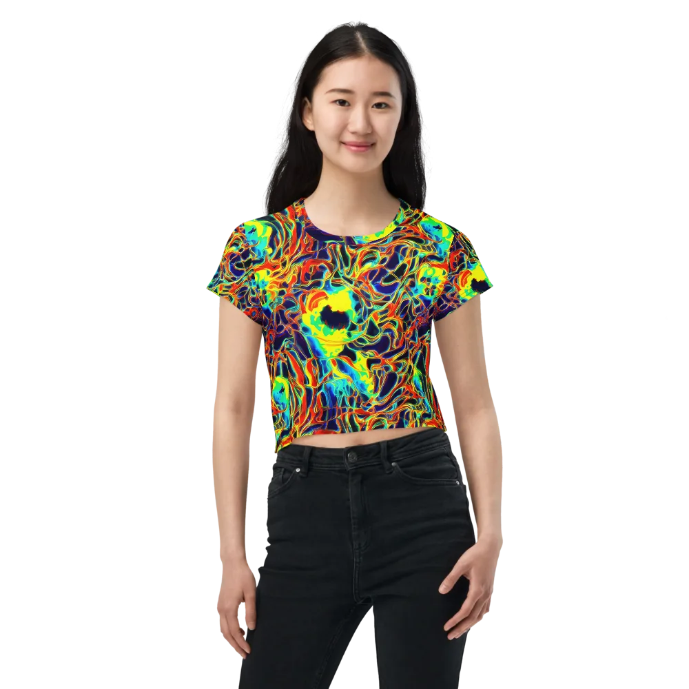 Hypercolor Vortex on Crop Tee — Front
