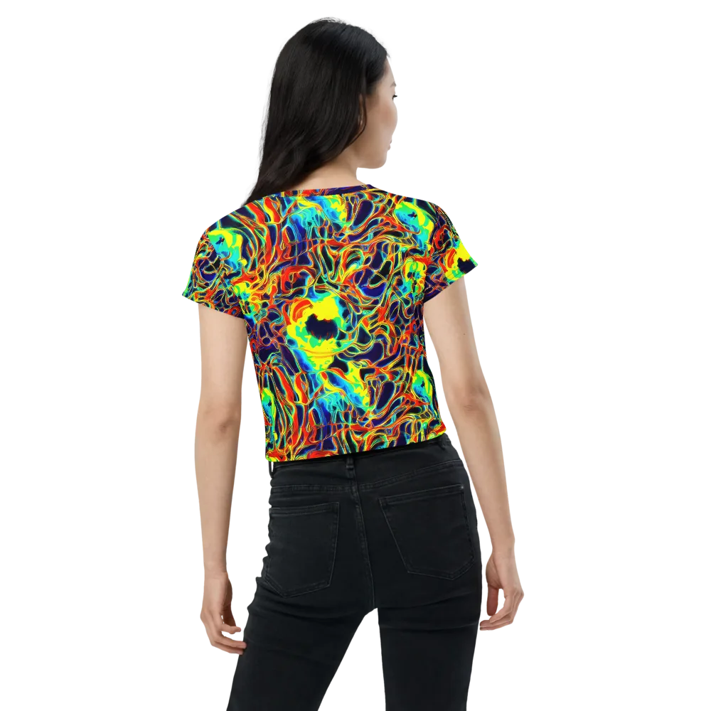 Hypercolor Vortex on Crop Tee — Back