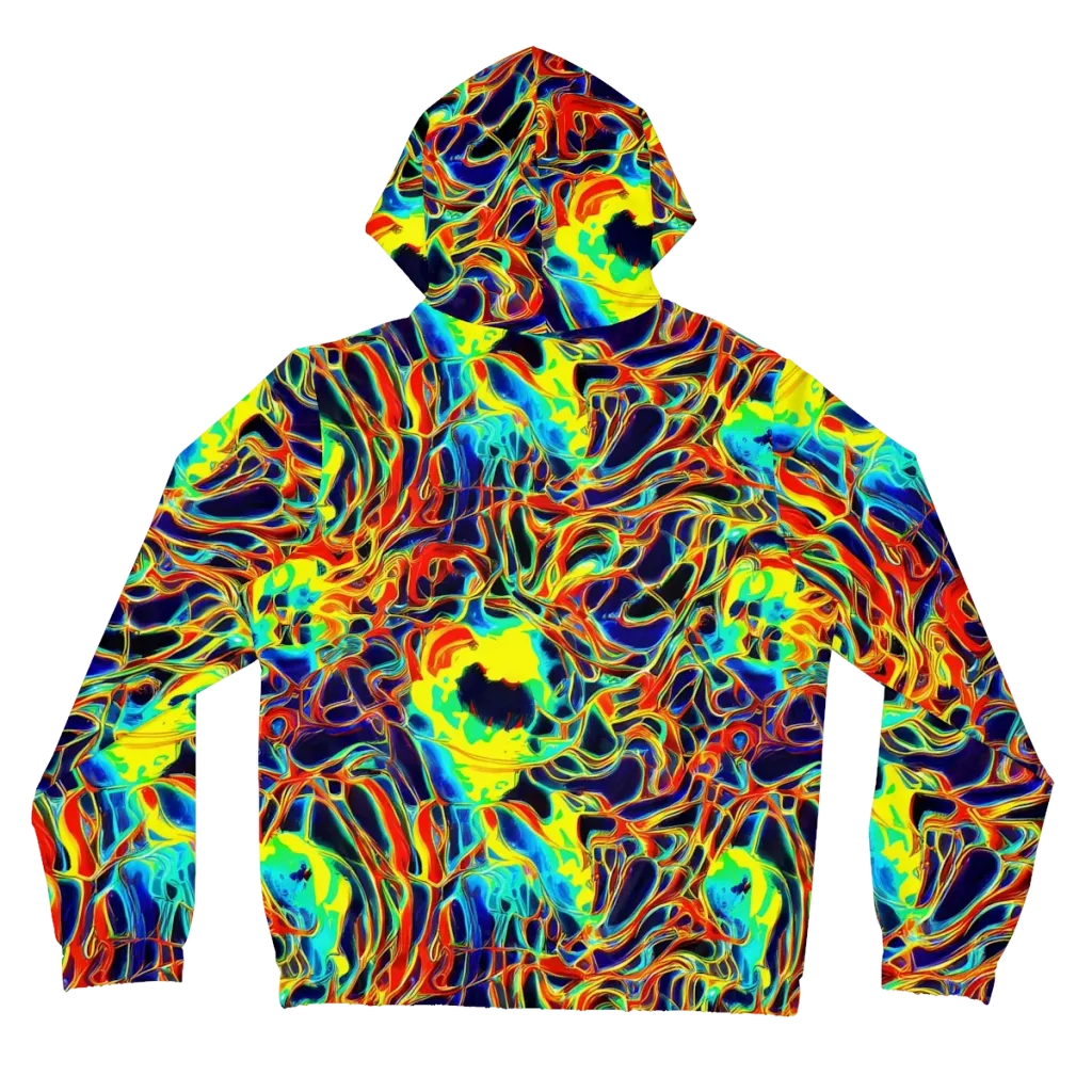 Hypercolor Vortex on Women's Full-Zip Hoodie — Back
