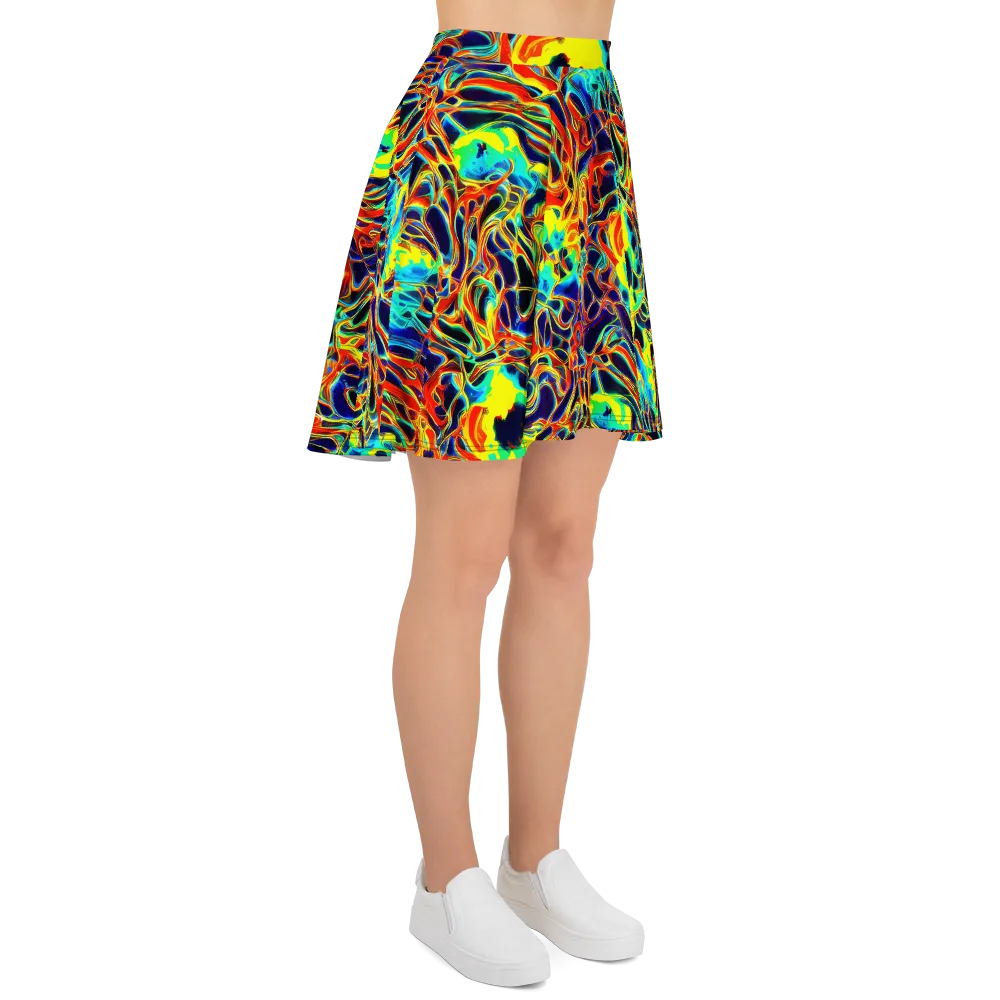 Hypercolor Vortex on Skater Skirt — Right