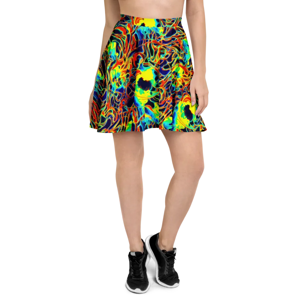 Hypercolor Vortex on Skater Skirt — Front