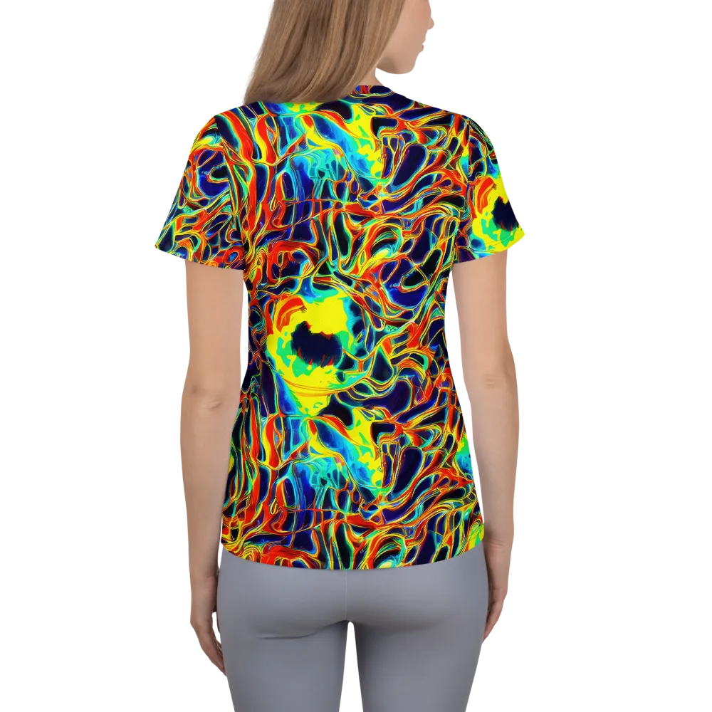 Hypercolor Vortex on Women's Athletic T-Shirt — Back