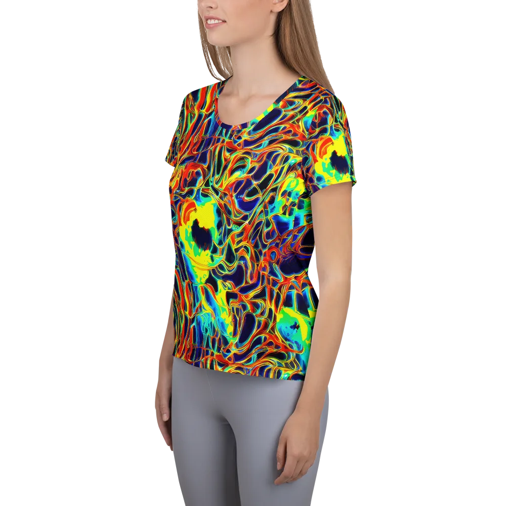 Hypercolor Vortex on Women's Athletic T-Shirt — Left
