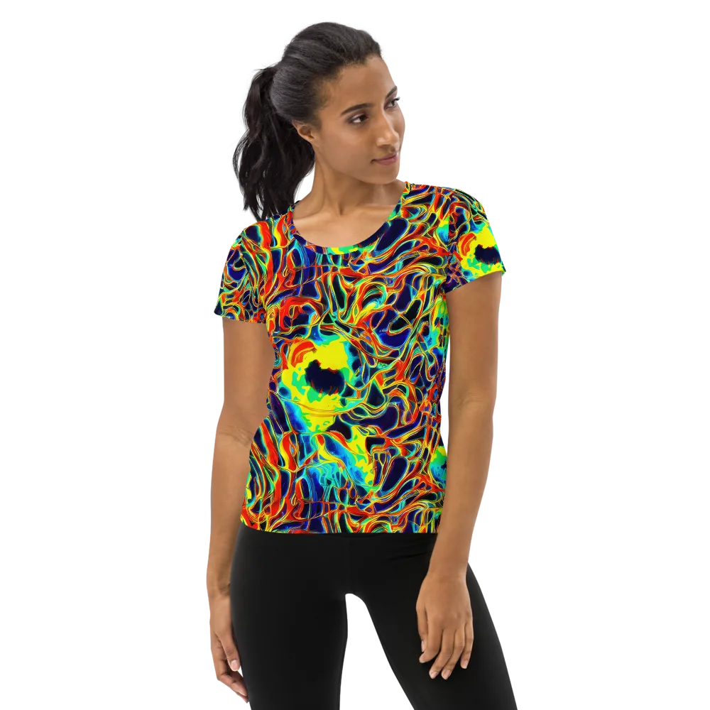 Hypercolor Vortex on Women's Athletic T-Shirt — Front